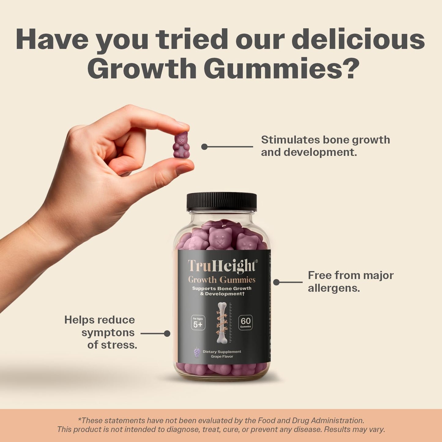 TruHeight Growth Capsules - Tall Nutrition for Natural Growth Supplement for Kids & Teens