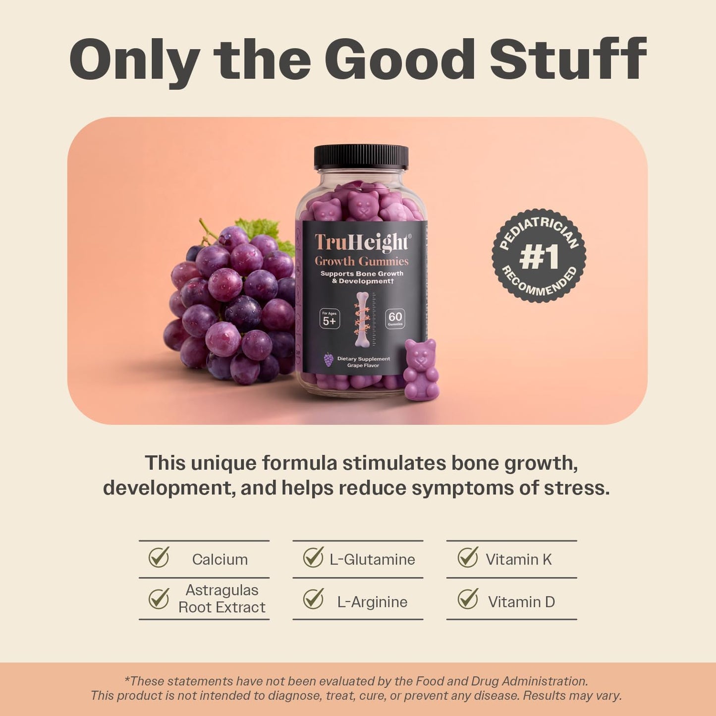 TruHeight Growth Capsules - Tall Nutrition for Natural Growth Supplement for Kids & Teens