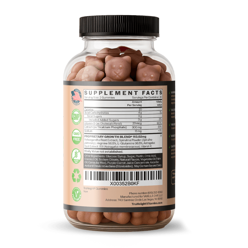TruHeight Growth Capsules - Tall Nutrition for Natural Growth Supplement for Kids & Teens